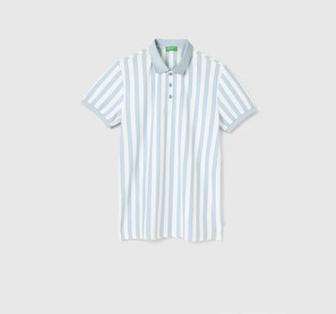 Regular Fit Polo Neck Striped T-Shirt