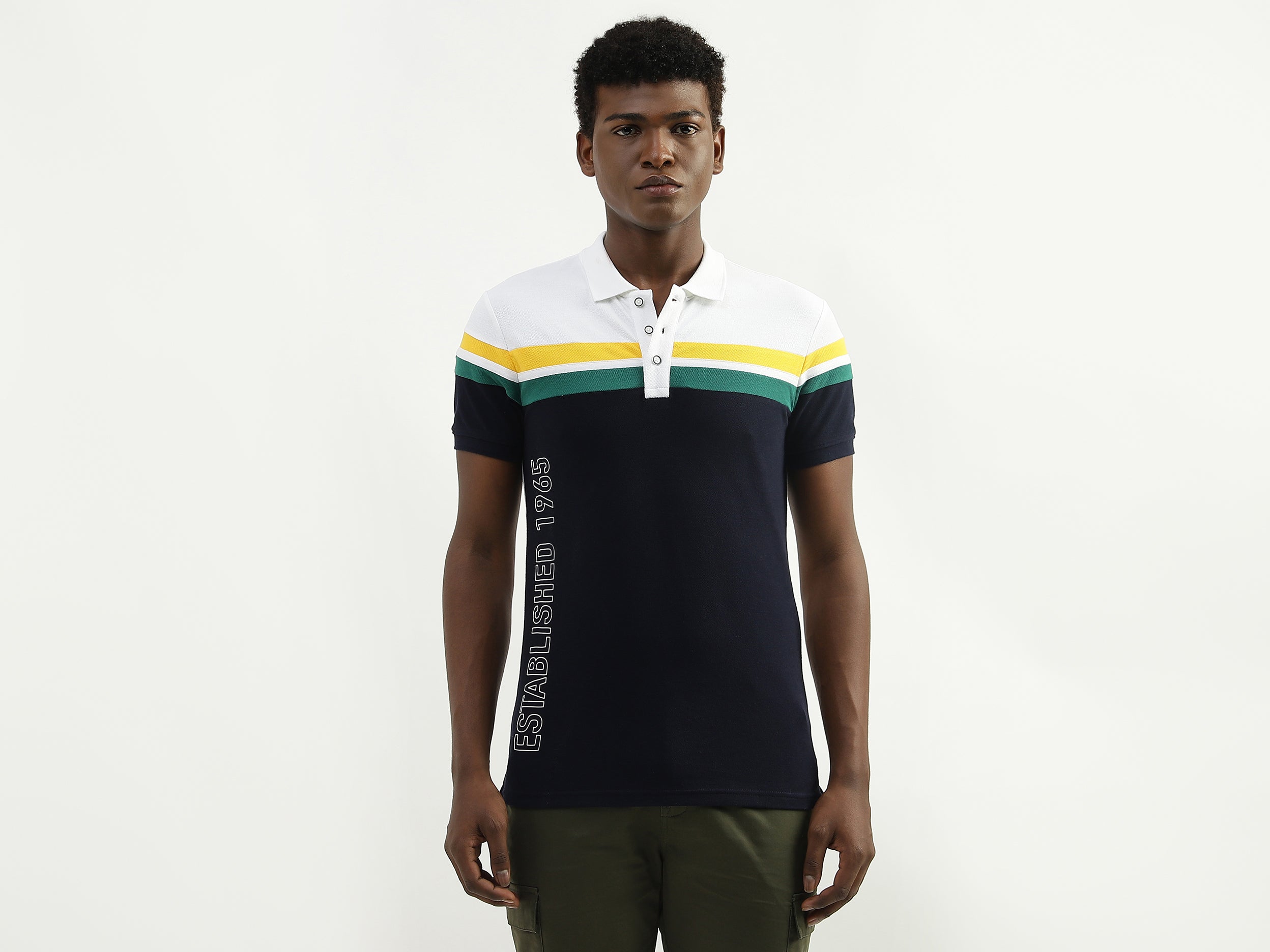 Cotton Printed Polo Collar Mens T-shirts