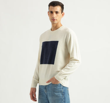 Men's Regular Fit Round Neck Color Block Sweaters