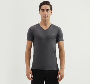 Men's Regular Fit V-Neck Solid T-Shirt