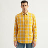 Men's Slim Fit Spread Collar Checked Shirts