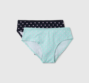 Pack of 2 Polka Dot Print Low Rise Briefs