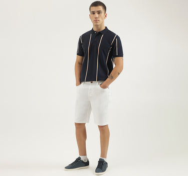 Regular Fit Polo Neck Striped T-shirts