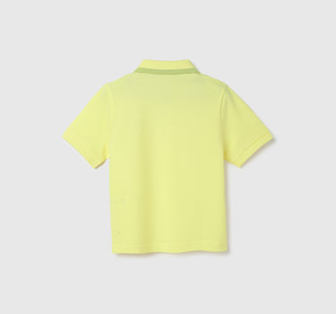 Polo Neck Solid Pattern T-Shirt