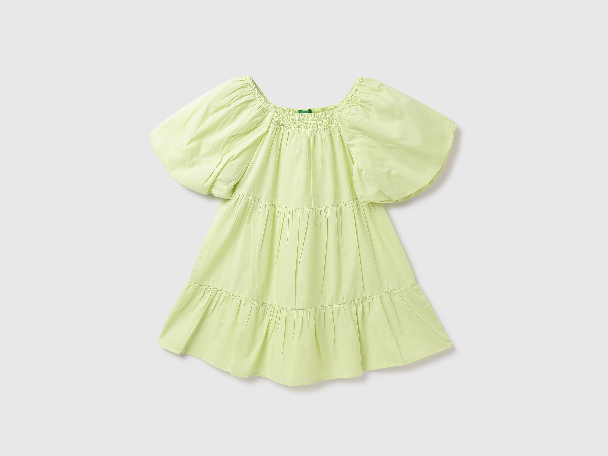 Cotton Solid Round Neck Girls Dresses