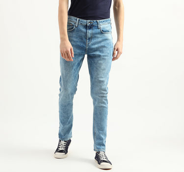 Men Solid Carrot Fit Jeans