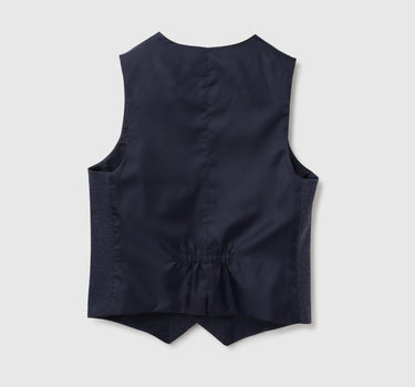 V-Neck Textured Button Down Waistcoat