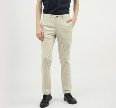 Men Solid Slim Fit Trousers