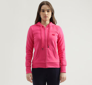 Regular Fit Hooded Neck Solid Women's Sweatshirt