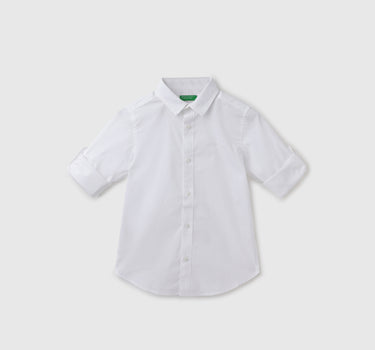 Regular Fit Spread Collar Solid Shirt