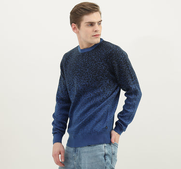 Men Textured Round Neck Sweater