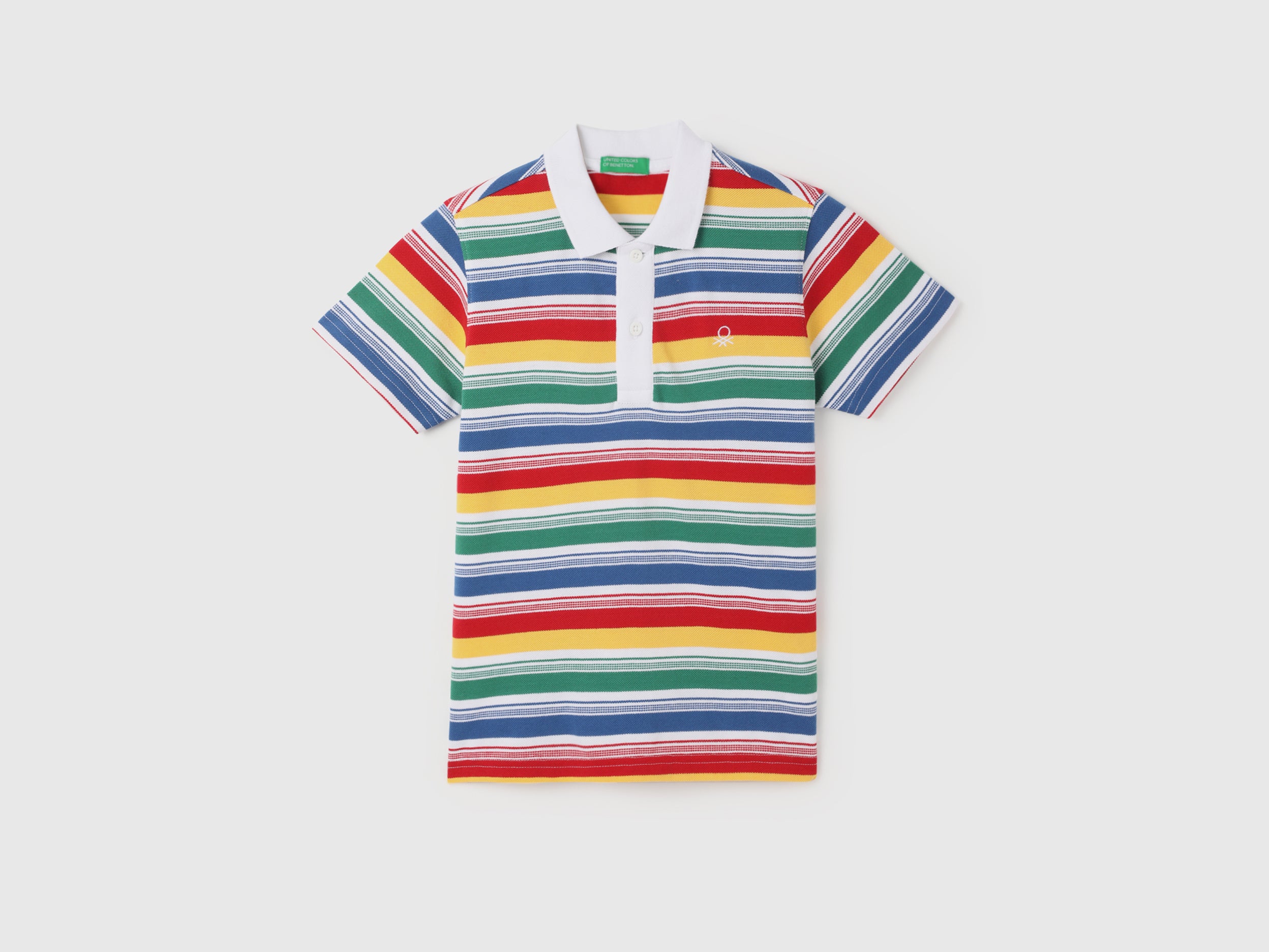 Boy's Regular Fit Polo Collar Striped Tshirts