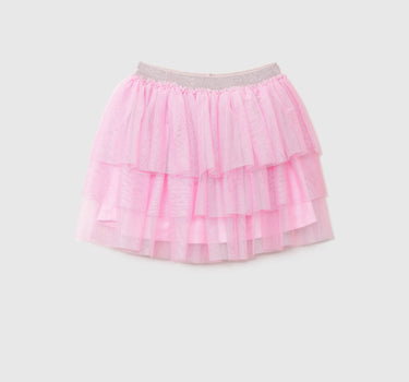 Girls Pink Mini Tulle Skirt