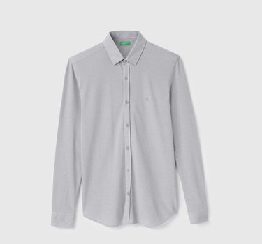 Slim Fit Spread Collar Solid Shirts