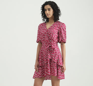 Viscose Printed V-Neck Women Dresses