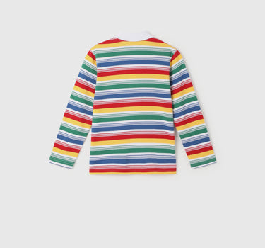 Boy's Regular Fit Polo Collar Striped Tshirts