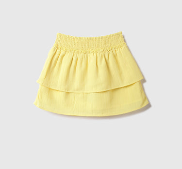 Cotton Solid Regular Length Girls Skirt