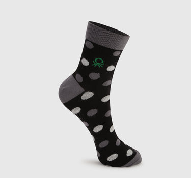 Pack of 2 Striped & Polka Dot Mid-Calf Socks