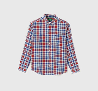 Regular Fit Collared Neck Checkered Shirts