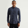 Men's Slim Fit Spread Collar Checked Shirts