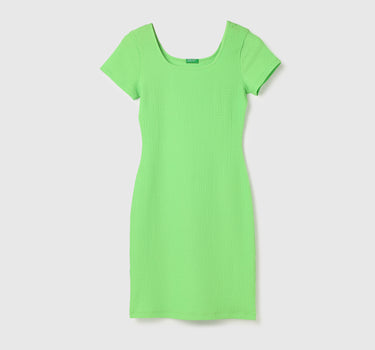 Regular Fit Round Neck Solid Dress