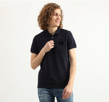 Men Solid Polo Collar T-Shirt