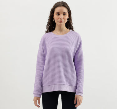 Regular Fit Textured Sweatshirt