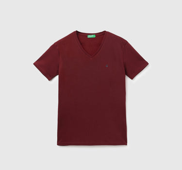 Men's Regular Fit V-Neck Solid T-Shirt