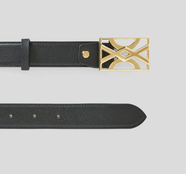 BLACK BELT WITH LOGOED BUCKLE