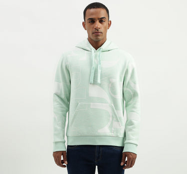 Regular Fit Hood Printed Sweatshirt