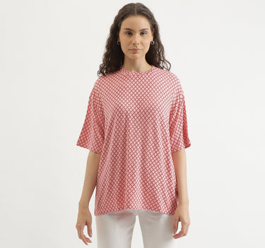 Regular Fit Round Neck Patterned T-Shirt