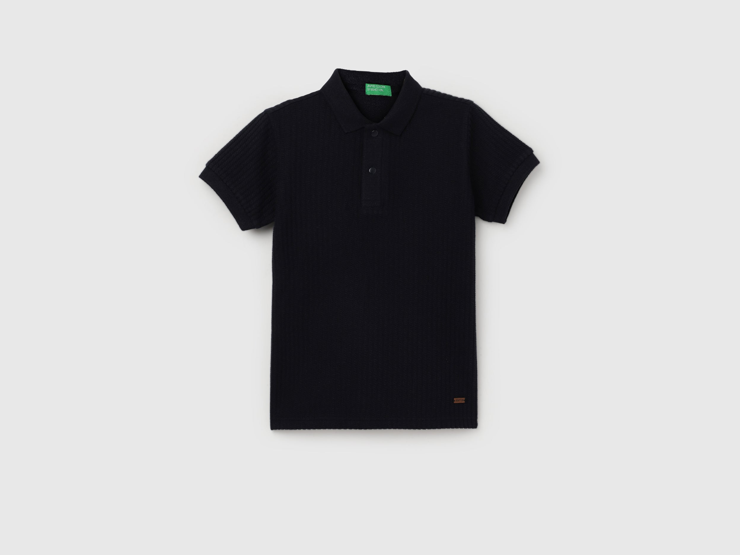 Regular Fit Polo Neck Vertical Jacquard Interlock Polo Polo Shirt