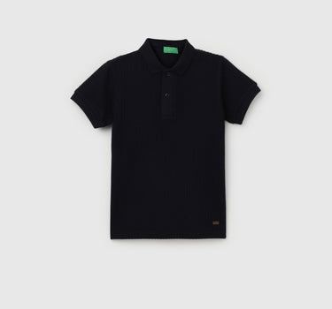 Regular Fit Polo Neck Vertical Jacquard Interlock Polo Polo Shirt