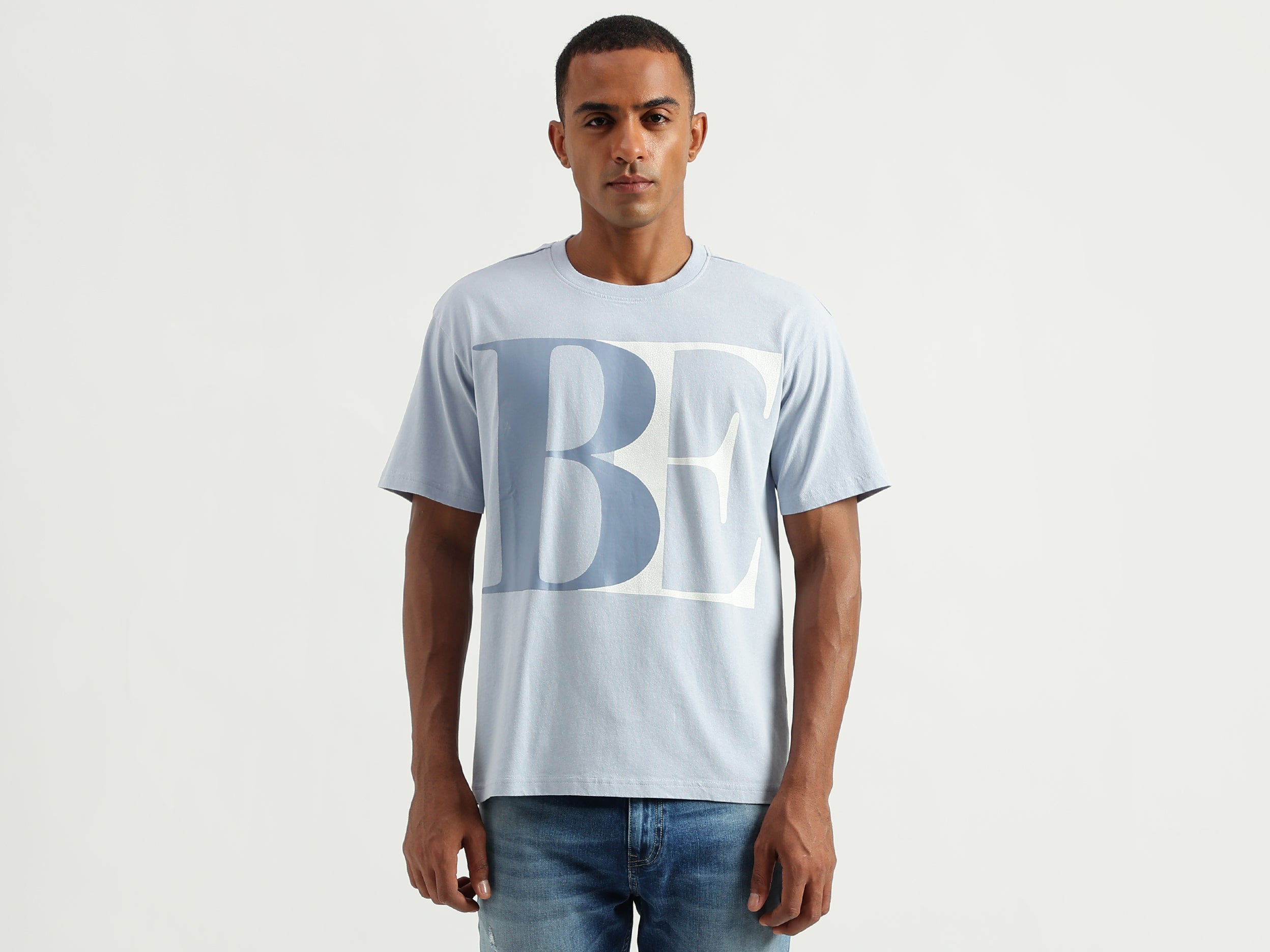 Men's Boxy Fit Round Neck Printed Tshirts