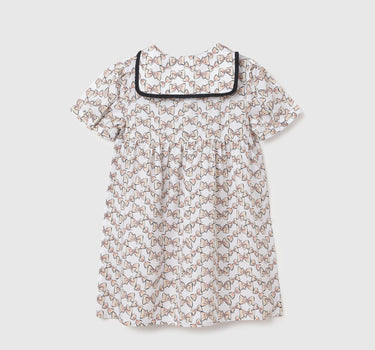 Regular Fit Peter Pan Collar Printed Dress