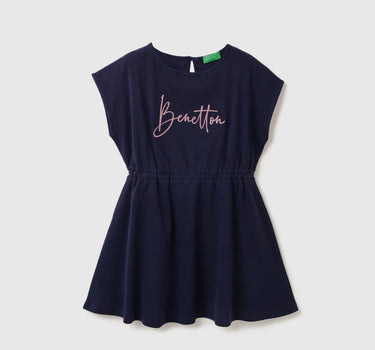 Girls Glitted Round Neck Dress