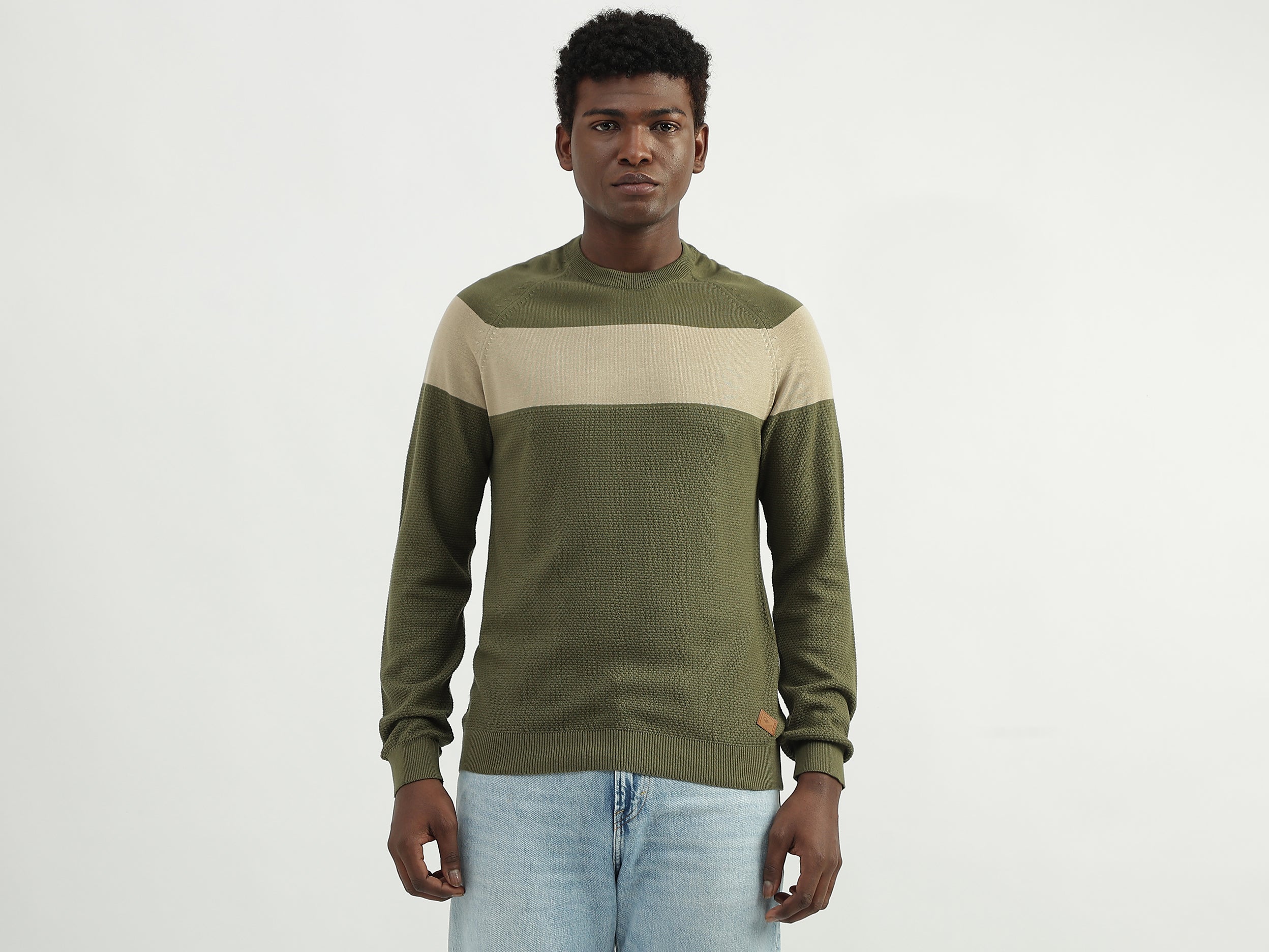 Cotton Printed Round Neck Mens Sweaters