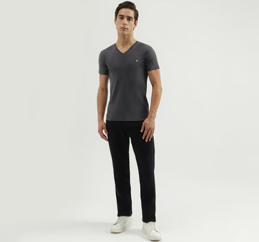 Men's Regular Fit V-Neck Solid T-Shirt