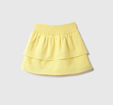 Cotton Solid Regular Length Girls Skirt