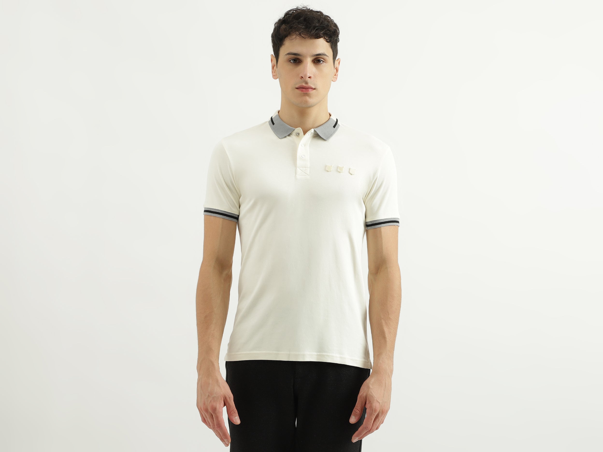 Jacquard Polo Collar Shirt