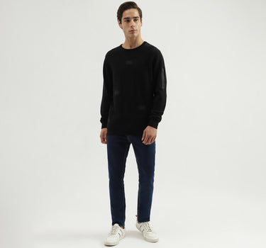 Men's Regular Fit Crew Neck Brand Logo Sweater