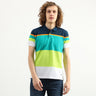 Men Colorblock Polo Collar T-Shirt