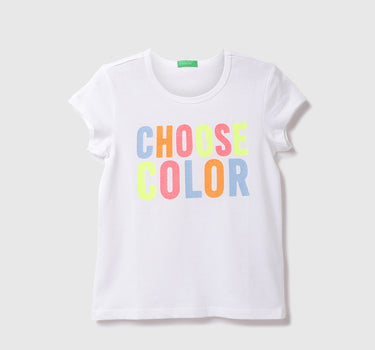 Cotton Printed Round Neck Girls T-shirts