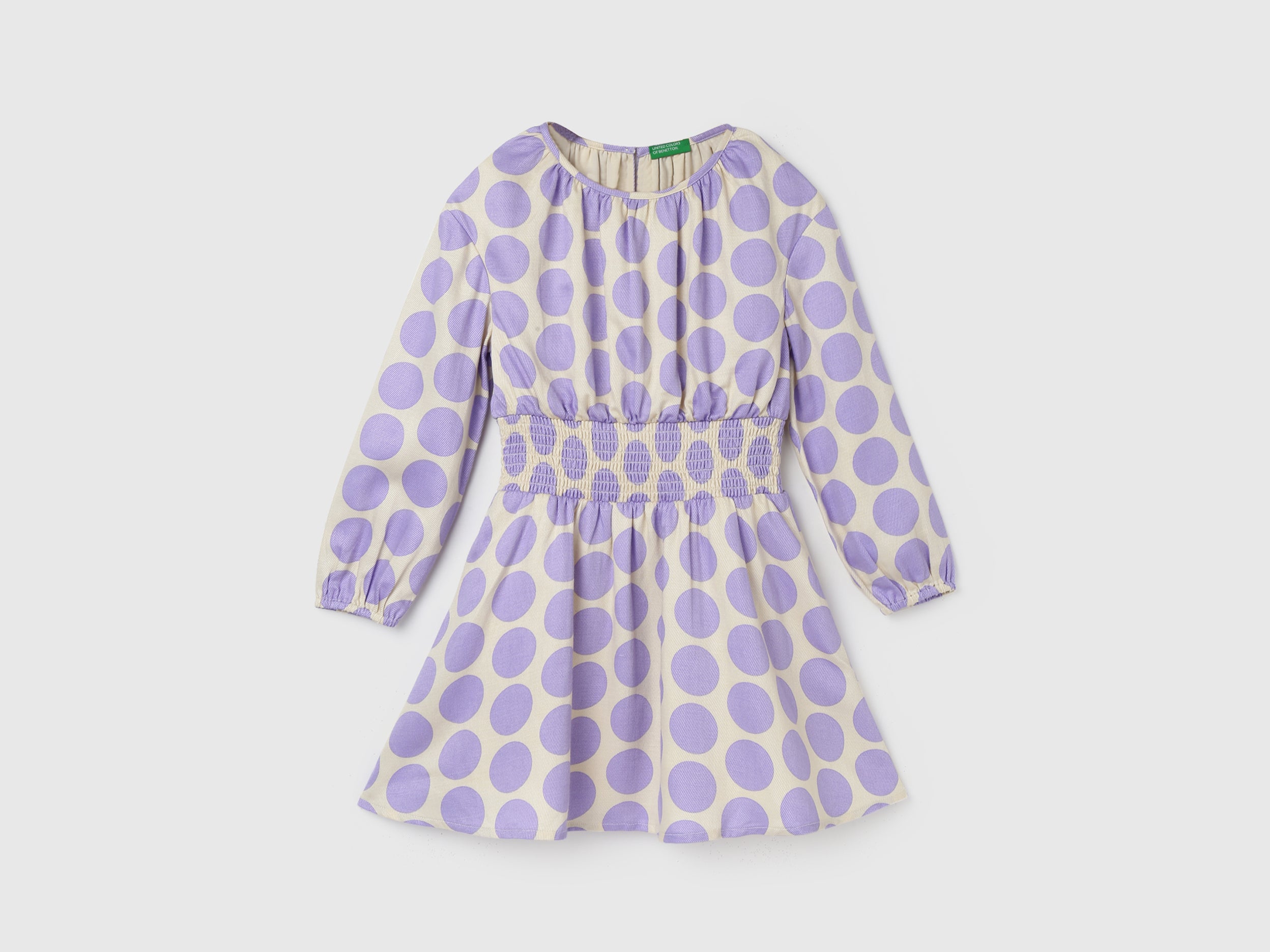 Girl's Regular Fit Round Neck Polka Dot Dresses