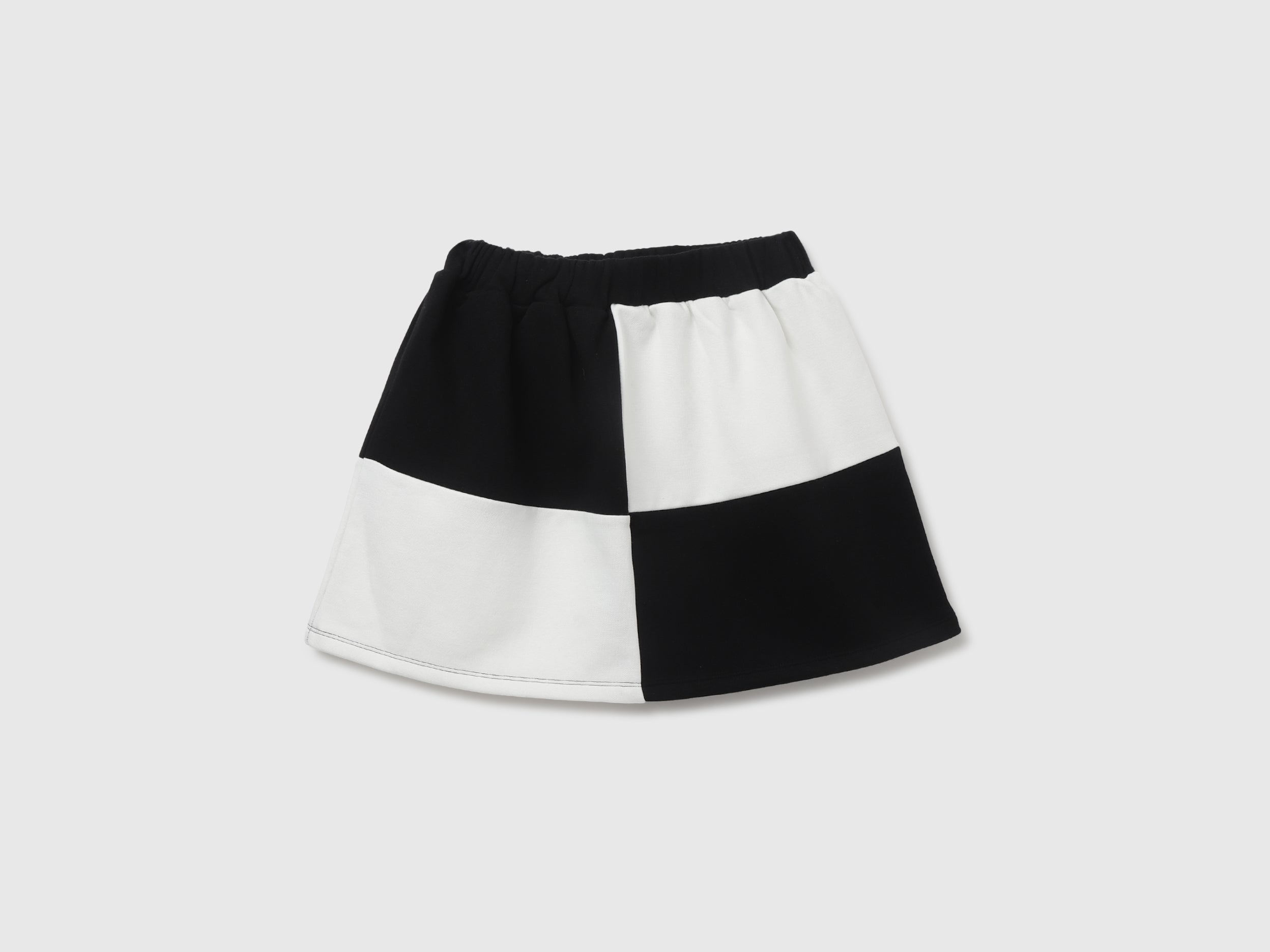 Regular Fit Colorblock Girl's Skirt