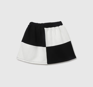 Regular Fit Colorblock Girl's Skirt