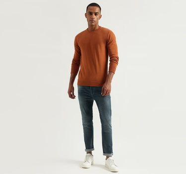 Men's Regular Fit Round Neck Solid Sweaters