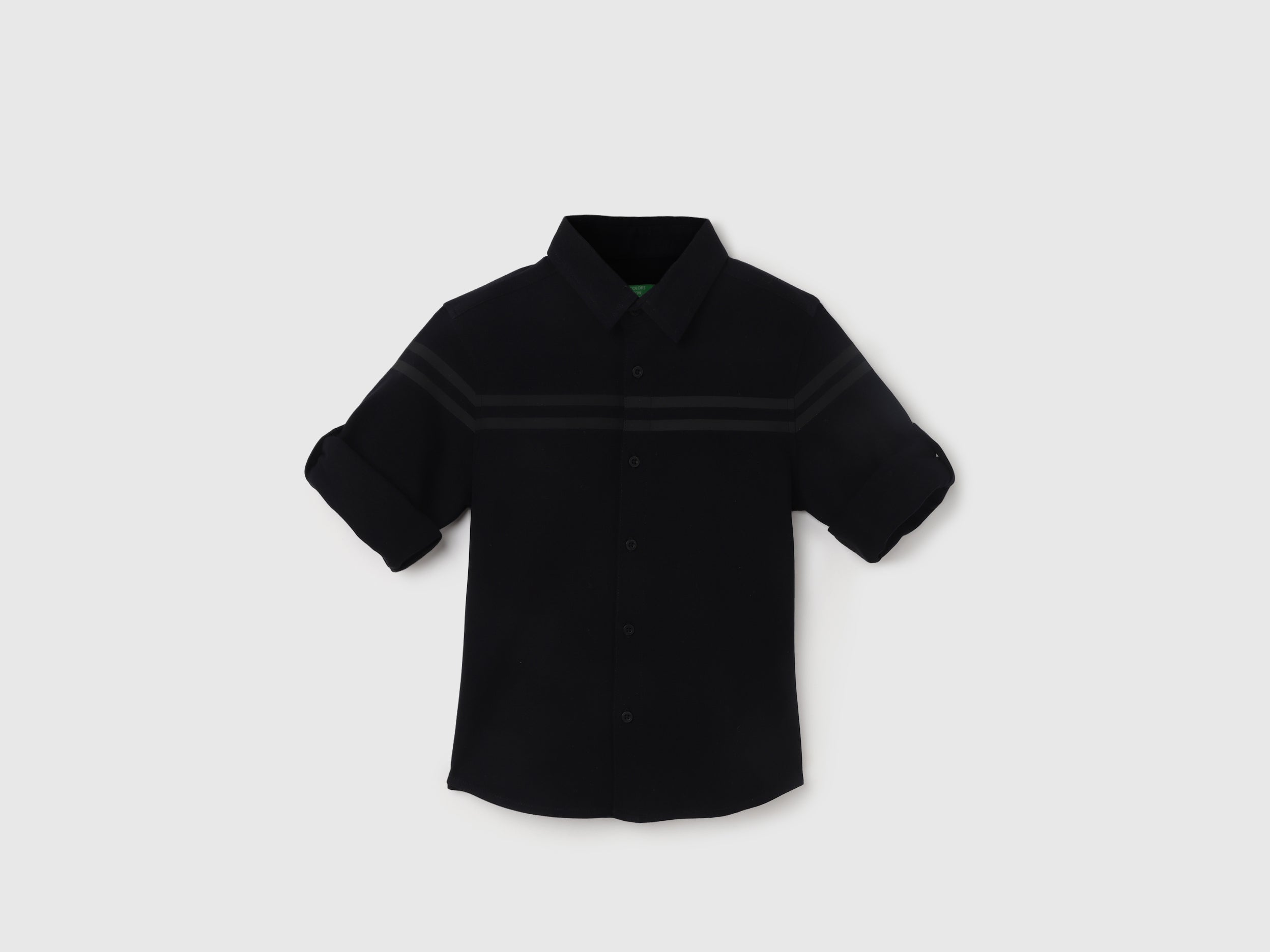 Regular Fit Spread Collar Solid Shirt