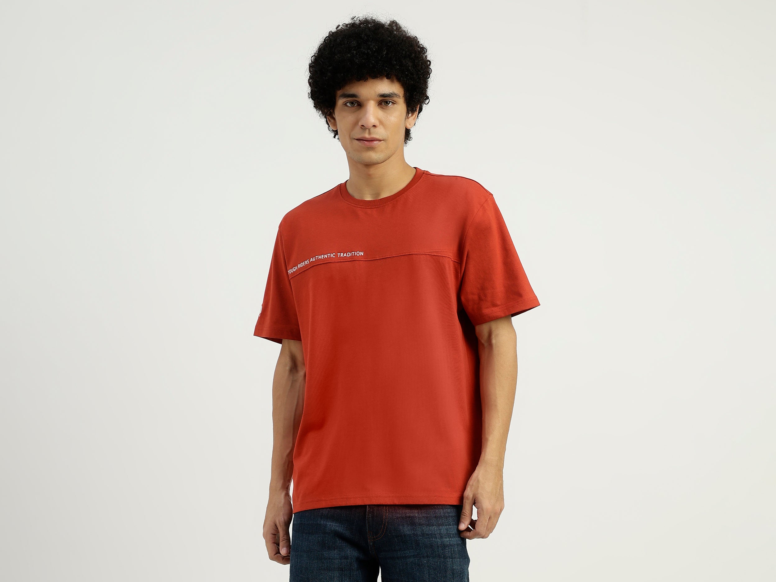 Relaxed Fit Round Neck Solid T-Shirt