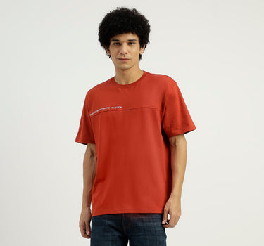 Relaxed Fit Round Neck Solid T-Shirt